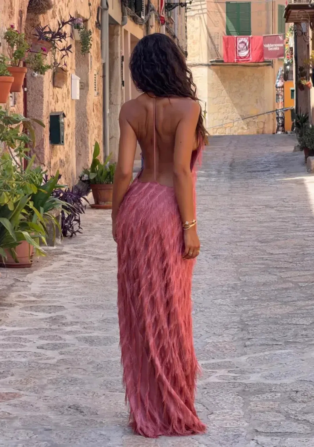 Jasook Noa Gown in Pink Peach (Size L / AU 12) for rent on The Volte - main image
