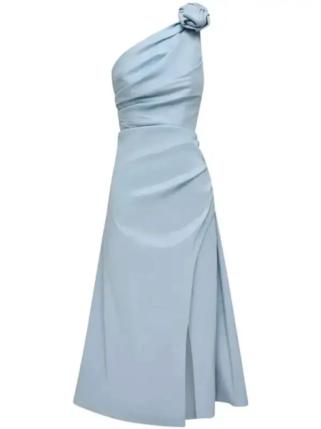 Rachel Gilbert Beki Taffeta Midi Dress Ice Blue Size 10 for rent on The Volte - main image