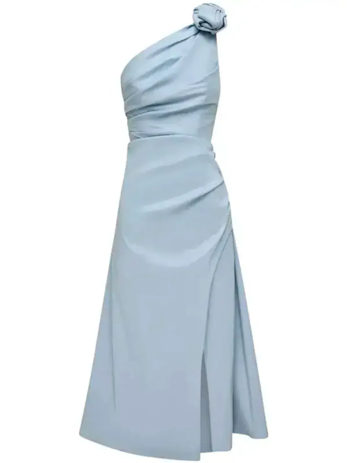 Rachel Gilbert Beki Taffeta Midi Dress Ice Blue Size 10 - Image 6