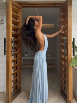 BRAND NEW 🩵 Arcina Ori Santina Maxi Dress in Sky Blue Size 12 AU - L 🩵 for rent on The Volte - image 5