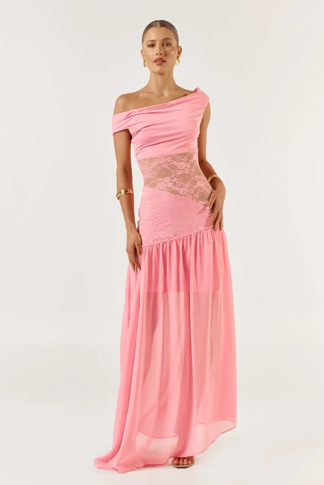 Jefre Sei Capri Gown Pink Size 12 for rent on The Volte - main image