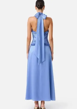 Elliatt Poselia Halter Midi Dress in Slate Blue Size 6 for rent on The Volte - image 2