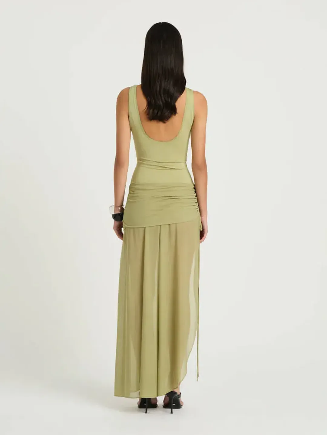 Benni Addison Maxi Dress - Pistachio, Size 6 for rent on The Volte - main image