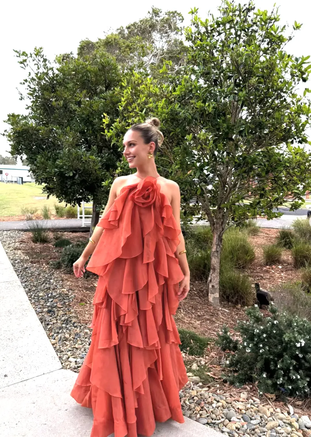 Aje Pandorea Coral Clay Gown sz 6 (fits 6-10) for rent on The Volte - main image