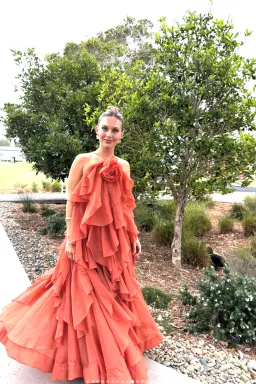 Aje Pandorea Coral Clay Gown sz 6 (fits 6-10) for rent on The Volte - image 1