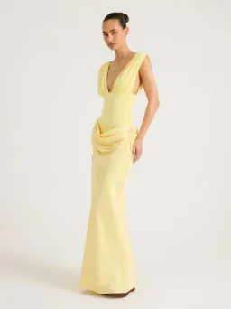 Benni Monroe Maxi Dress Lemon sz 14 for rent on The Volte - image 2