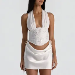 Natalie Rolt Bronte Top & Evelyn Mini Skirt White Size 1 / 8 AU for rent on The Volte - image 2
