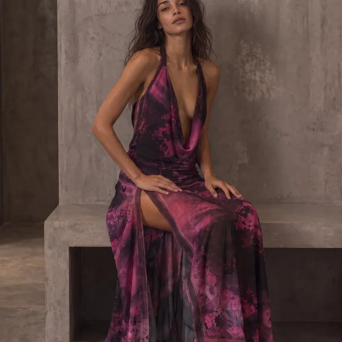 Jaded London Rivon Backless Chiffon Scarf Dress - Image 1