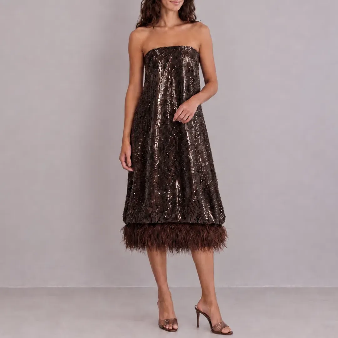 Aje Elysian Sequin Maxi Dress for rent on The Volte - main image