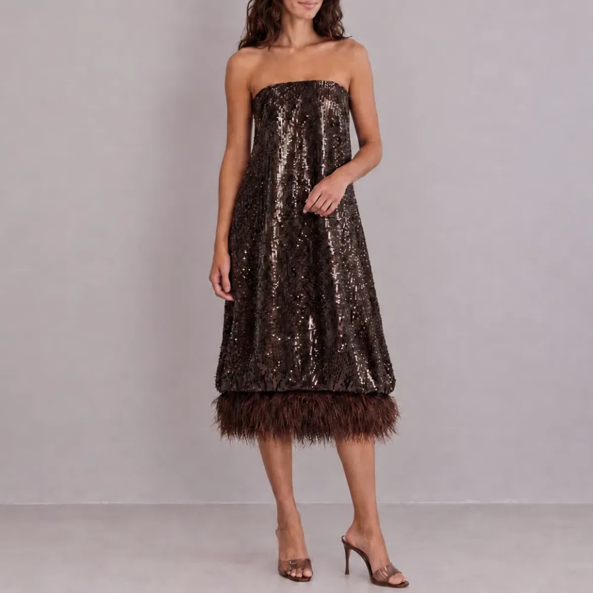 Aje Elysian Sequin Maxi Dress for rent on The Volte - main image