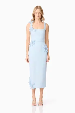 Elliatt Chantelle 3D Midi Dress In Blue for rent on The Volte - image 1
