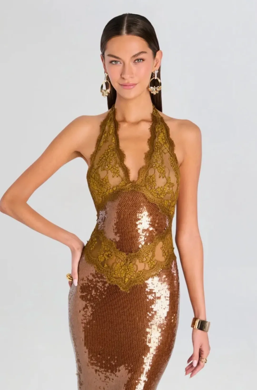 Retrofete - Vicky Sequins Lace DRESS for rent on The Volte - main image