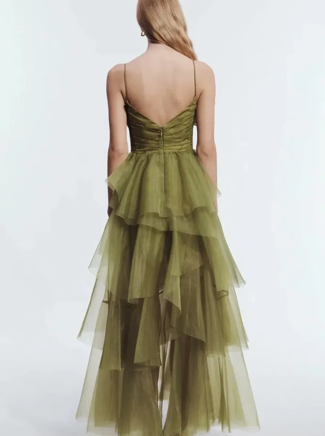 Aje Vionette Gown in Avocado Size 8 for rent on The Volte - main image
