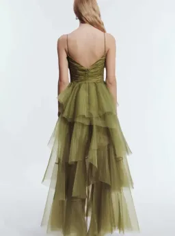 Aje Vionette Gown in Avocado Size 8 for rent on The Volte - image 2