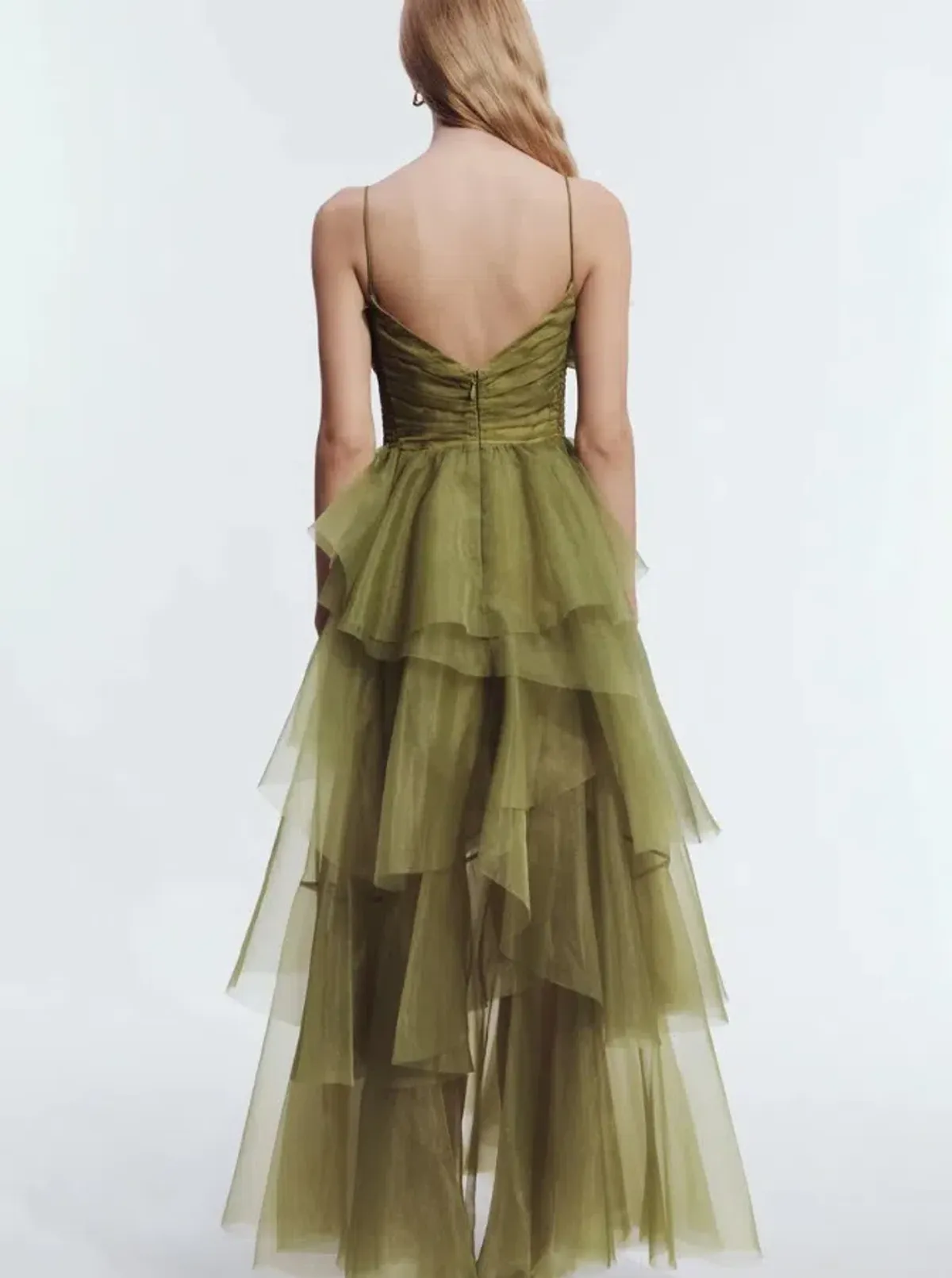 Aje Vionette Gown in Avocado Size 10 - Image 2