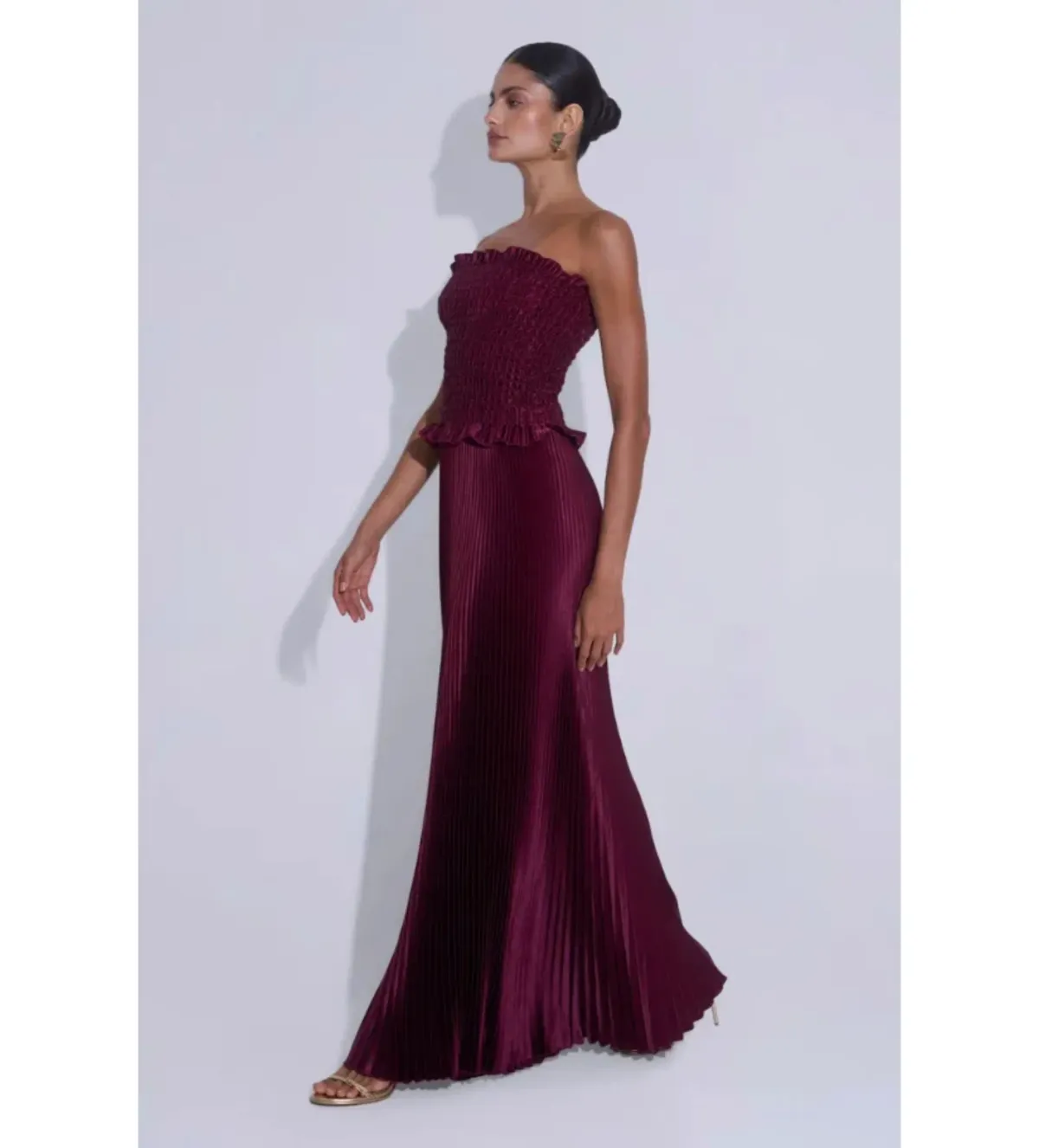 L'Idee Maya Gown in Wine Size AU8 - Image 2