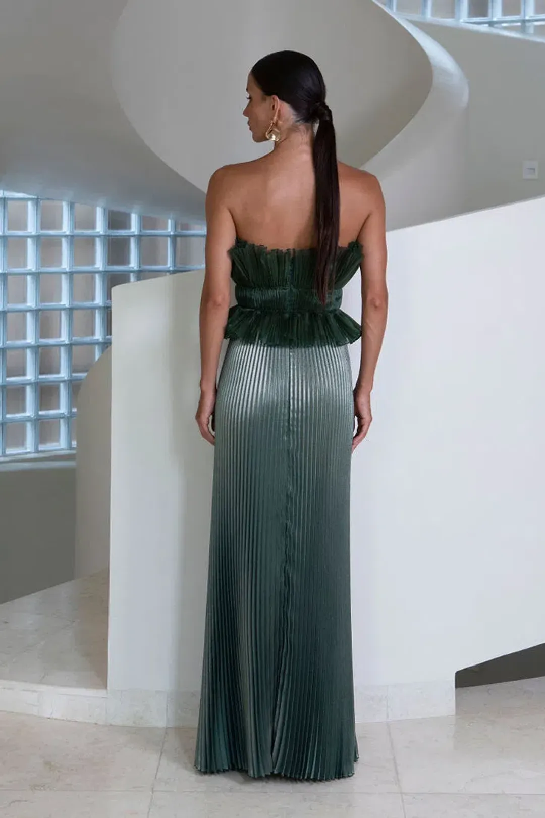 L'idee Masquerade Gown Oil Shine Size 8 for rent on The Volte - main image