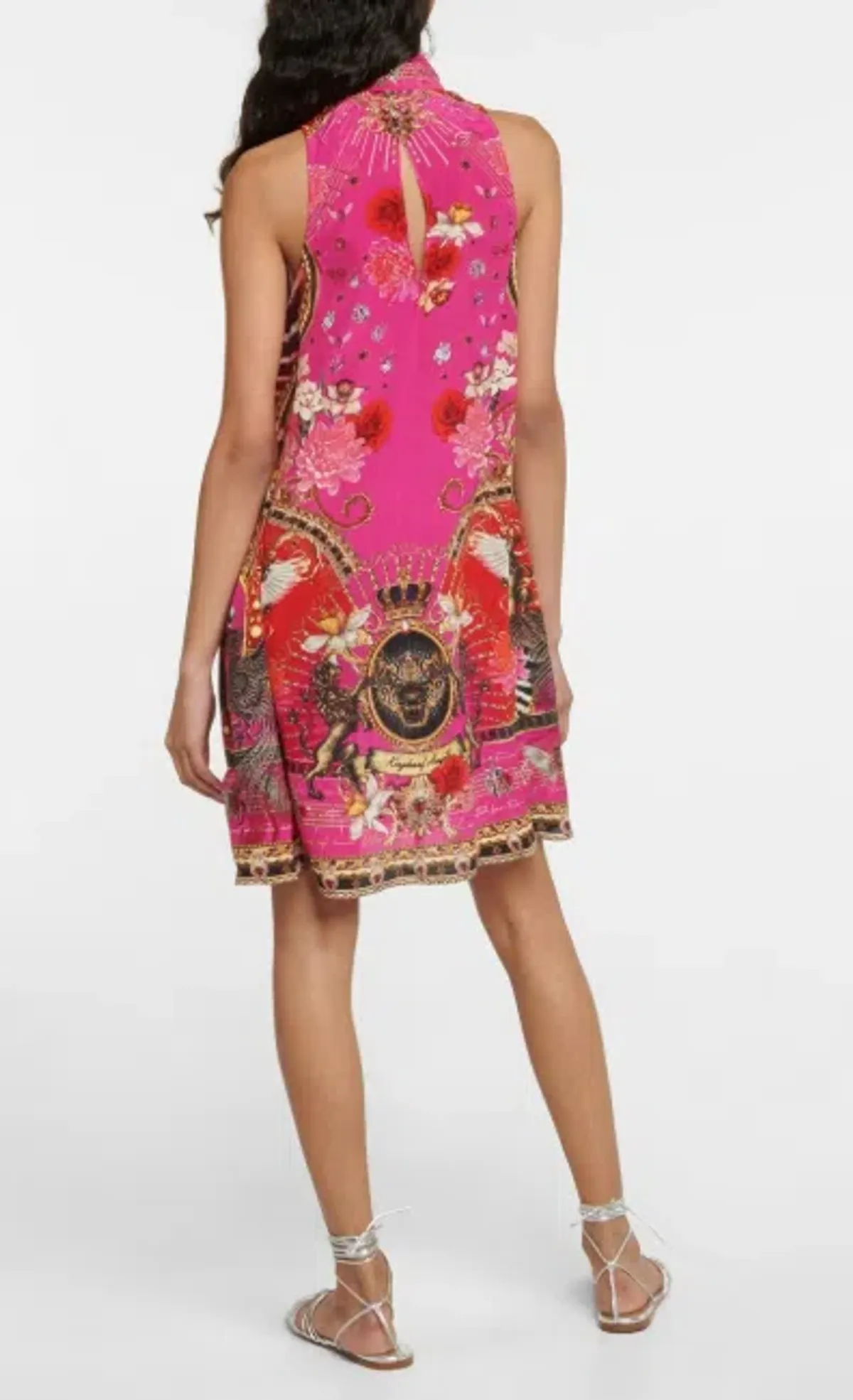 Camilla x Robbie Williams self-tie silk dress for rent on The Volte - main image