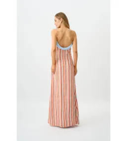 With Harper Lu Draped Slip Dress in Blush Stripe Size AU8 for rent on The Volte - image 3