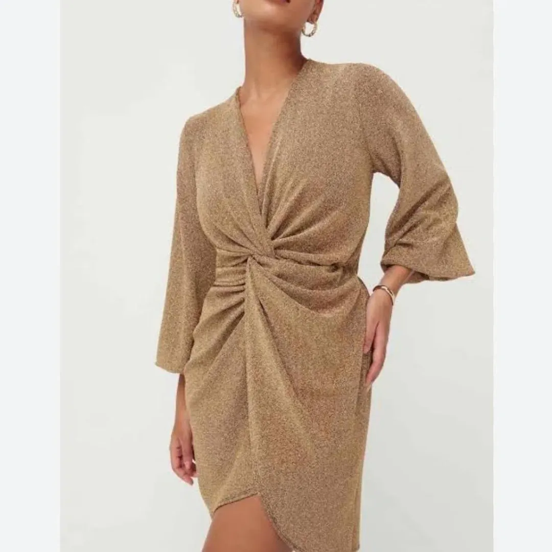 Sheike Studio Dress - Gold for rent on The Volte - main image