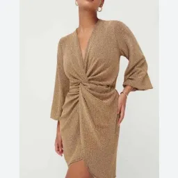 Sheike Studio Dress - Gold for rent on The Volte - image 5