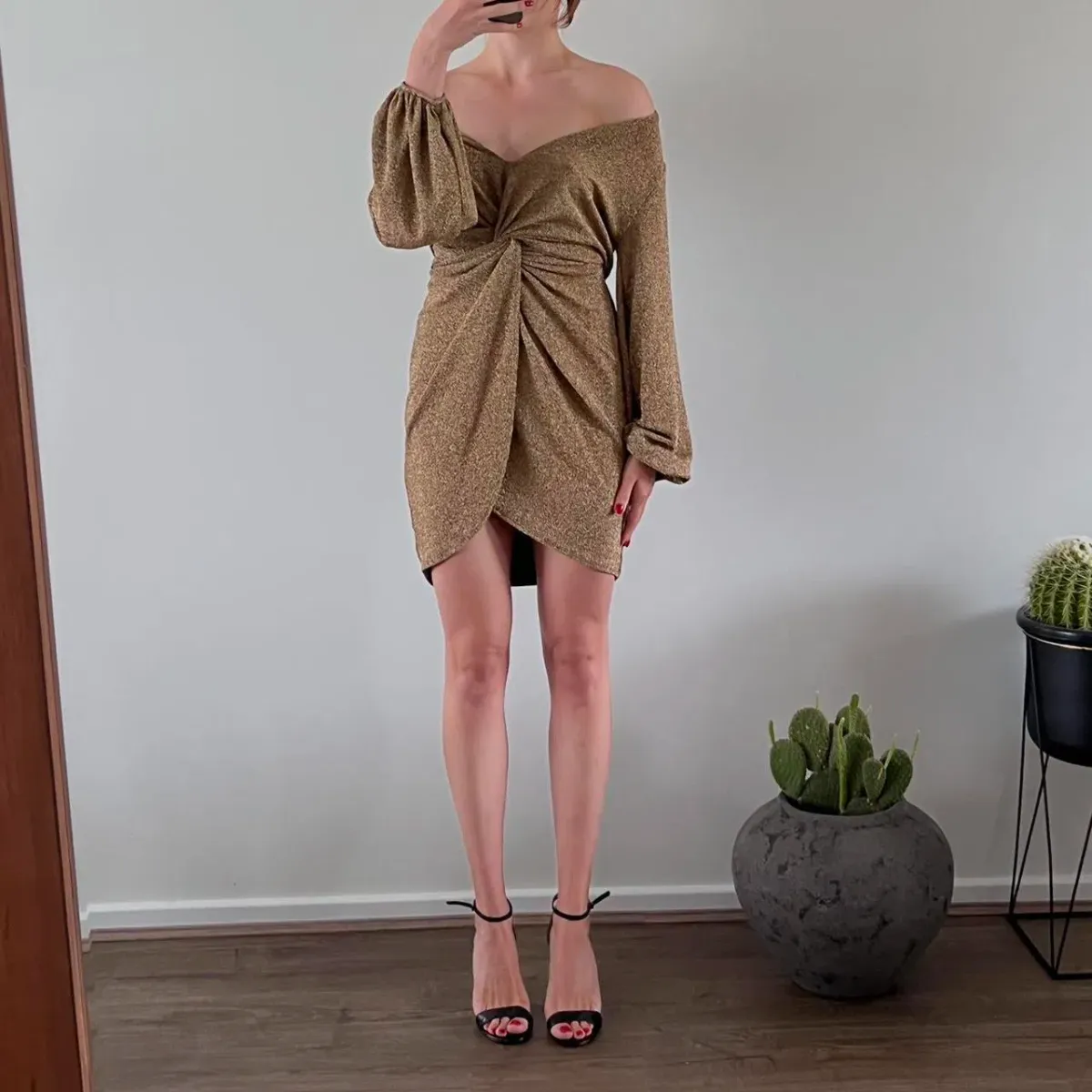 Sheike Studio Dress - Gold for rent on The Volte - main image