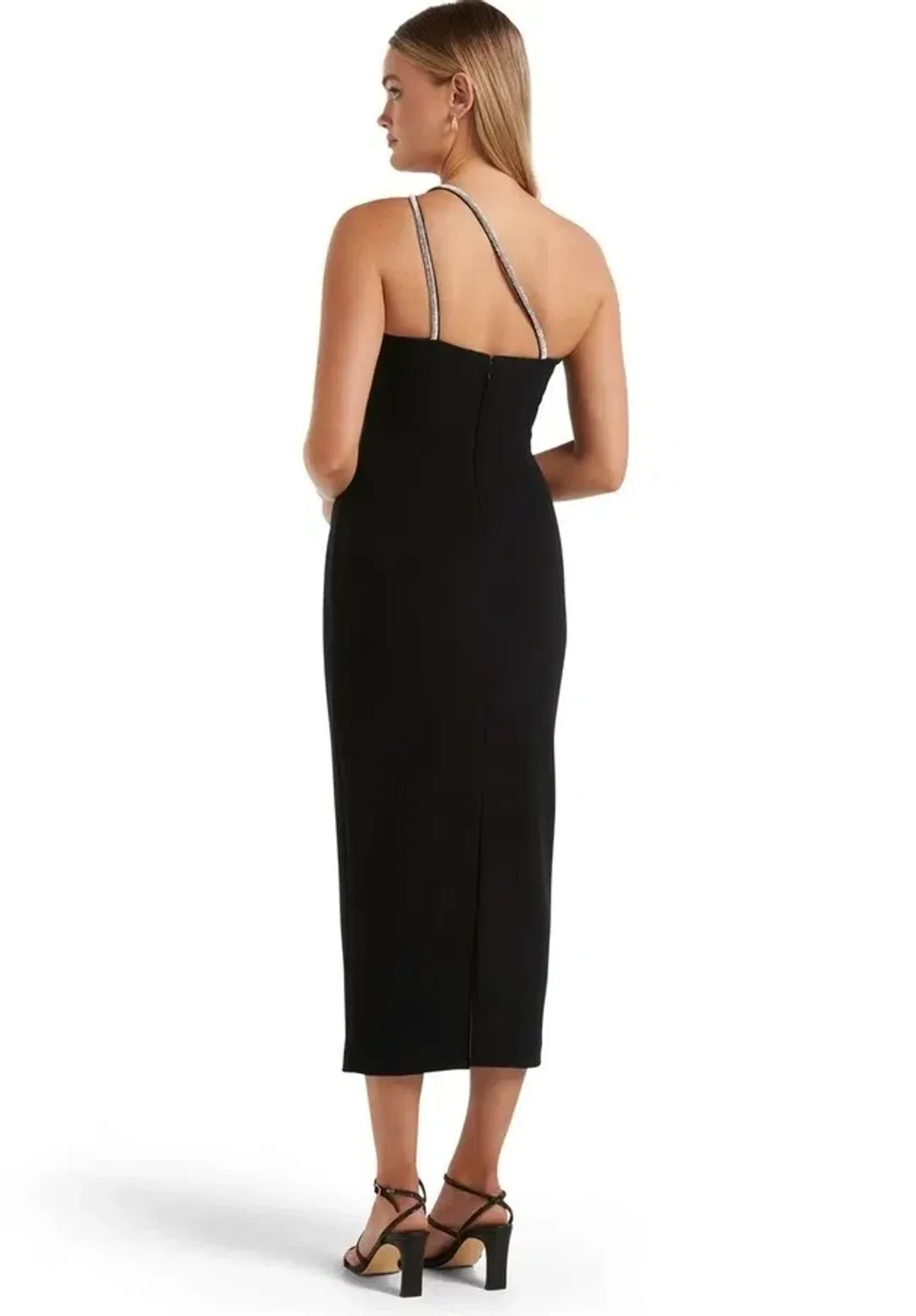 Jasmine Teardrop Bodycon Midi - Black for rent on The Volte - main image