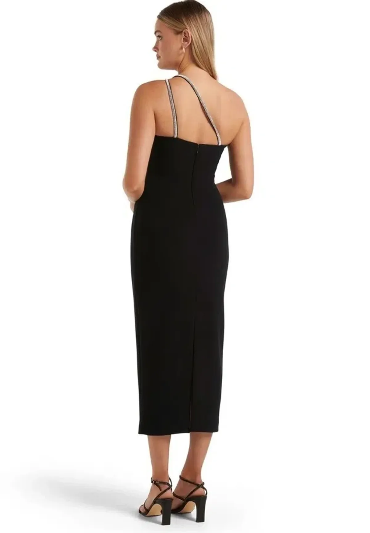 Jasmine Teardrop Bodycon Midi - Black - Image 4