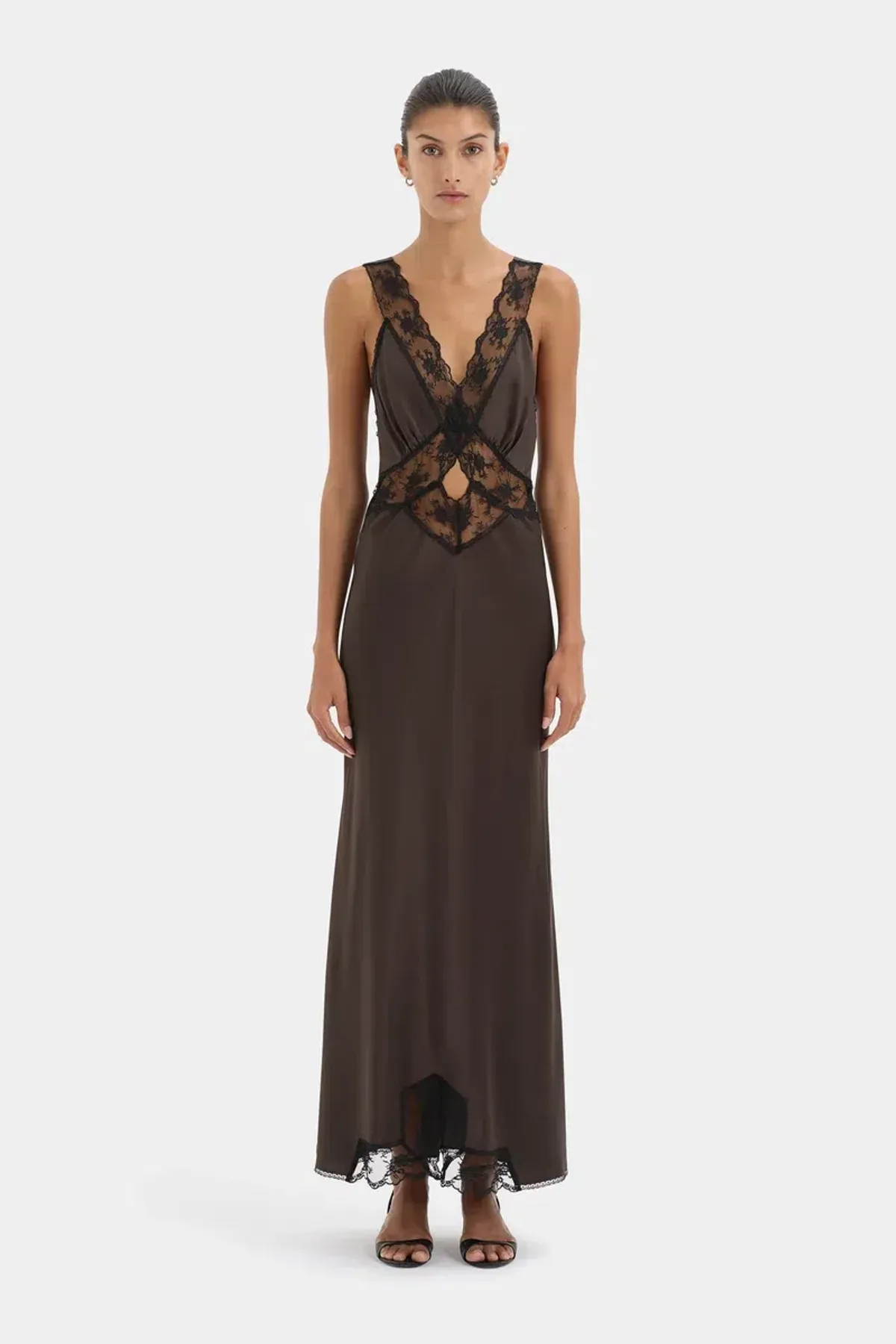 Chocolate Aries Cut Out Gown - Image 1