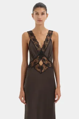 Chocolate Aries Cut Out Gown for rent on The Volte - image 4