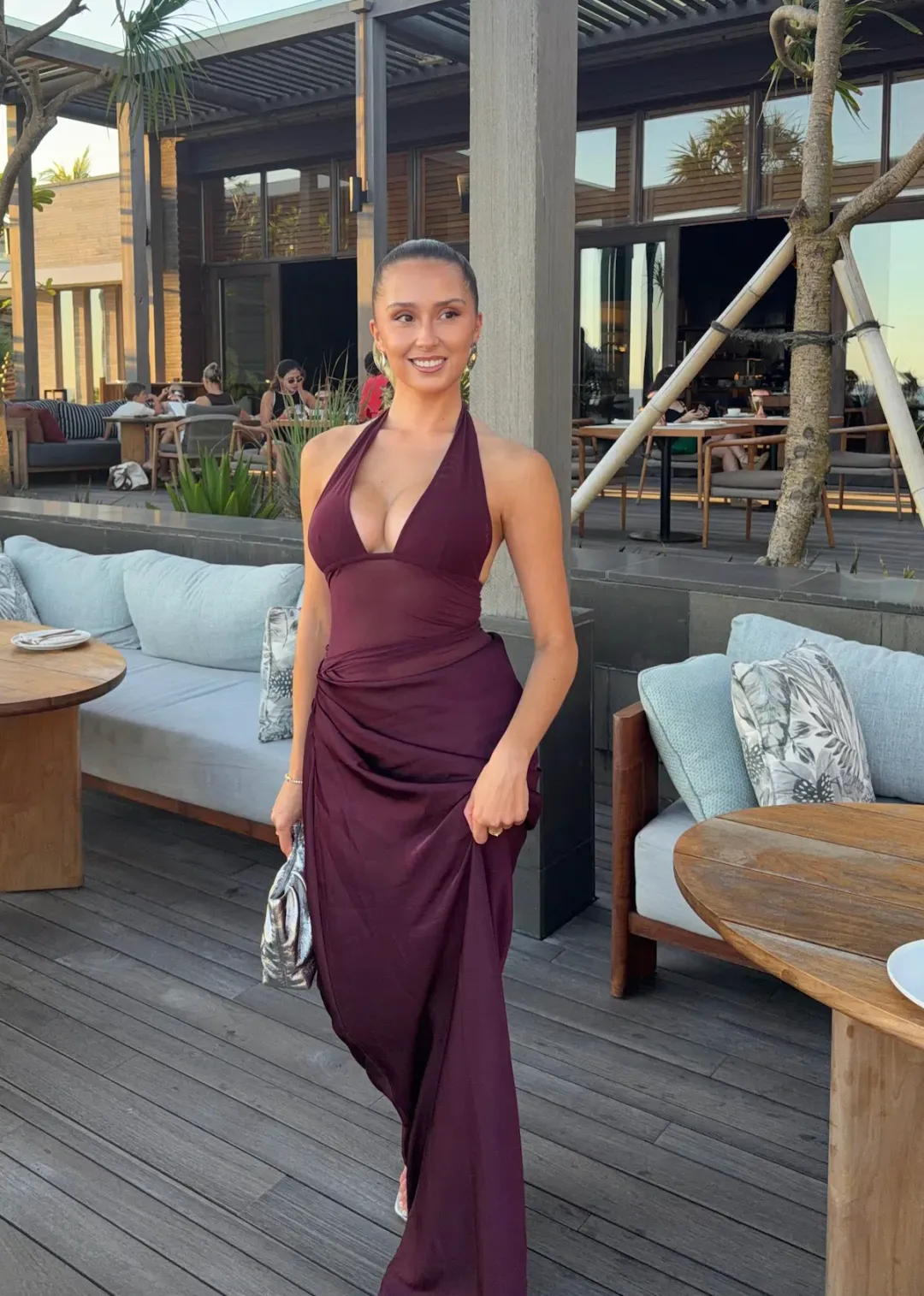 Benni Ira Maxi Dress Plum Size AU 6 for rent on The Volte - main image