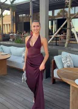 Benni Ira Maxi Dress Plum Size AU 6 for rent on The Volte - image 5