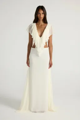Ance Gria Clover Top & Skirt Set Ivory / White for rent on The Volte - image 1