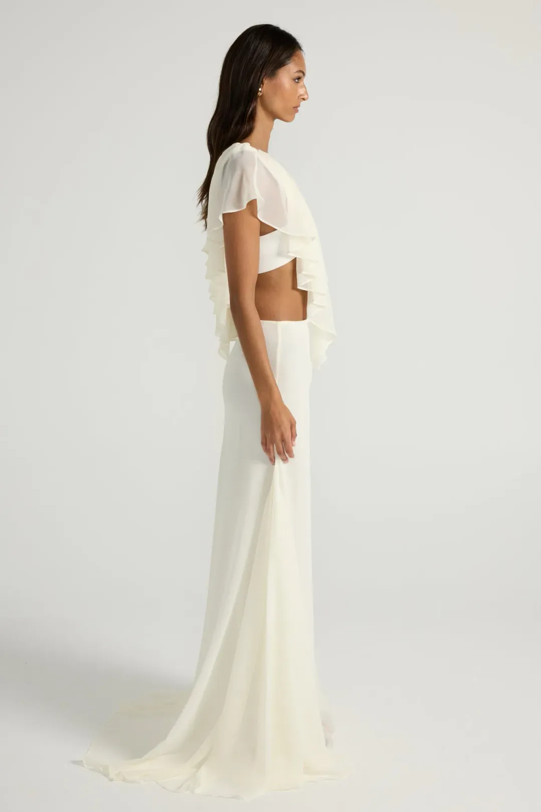 Ance Gria Clover Top & Skirt Set Ivory / White for rent on The Volte - main image