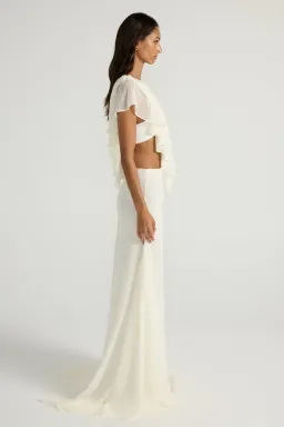 Ance Gria Clover Top & Skirt Set Ivory / White for rent on The Volte - image 5