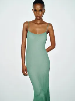 Reformation Rida Silk Chiffon Dress Sage Green Size XS for rent on The Volte - image 3