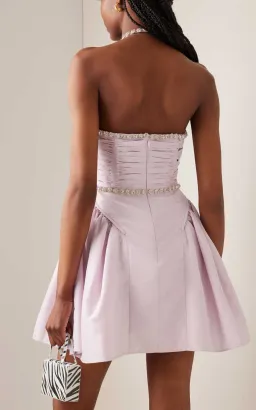 SELF PORTRAIT LILAC TAFFETA DIAMONTE MINI SIZE 8 for rent on The Volte - image 2