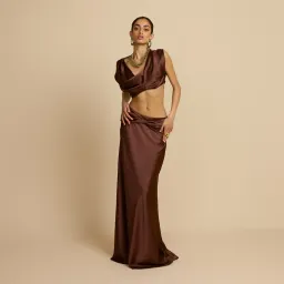 π€ Arcina Ori Andi Top & Maxi Skirt Set β Cacao Brown β Size AU 10 (M) π€ for rent on The Volte - image 6