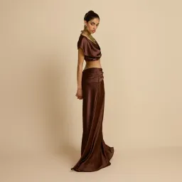 π€ Arcina Ori Andi Top & Maxi Skirt Set β Cacao Brown β Size AU 10 (M) π€ for rent on The Volte - image 4