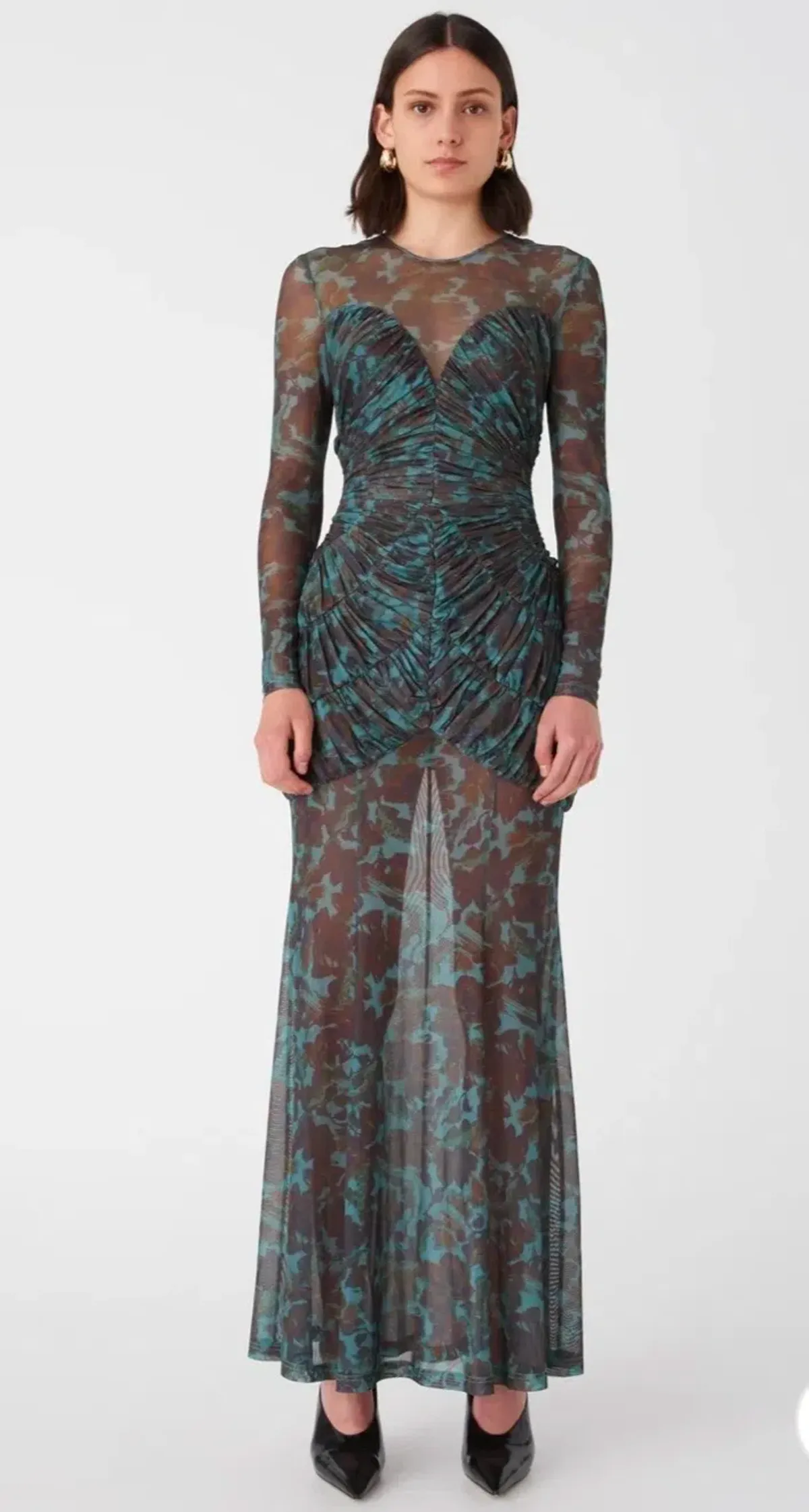 Misha Talitha long sleeve mesh maxi dress - Image 1