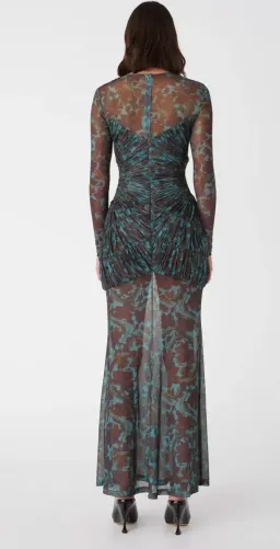 Misha Talitha long sleeve mesh maxi dress for rent on The Volte - image 3