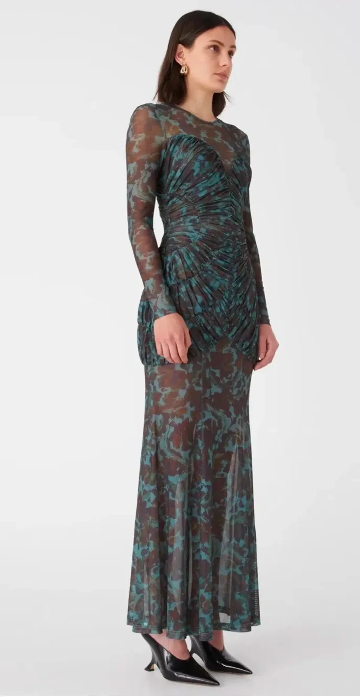 Misha Talitha long sleeve mesh maxi dress - Image 2