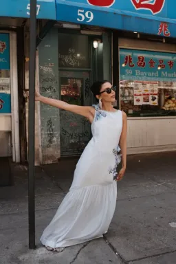 ANTIPODEAN BISOUS OPEN BACK BOAT NECK DRESS for rent on The Volte - image 2