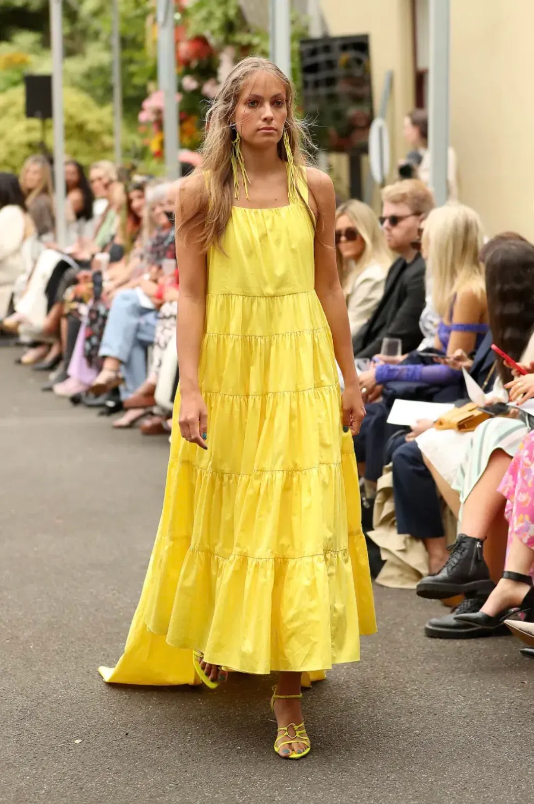 Aje Solstice Tiered Maxi Dress Size 14 for rent on The Volte - main image