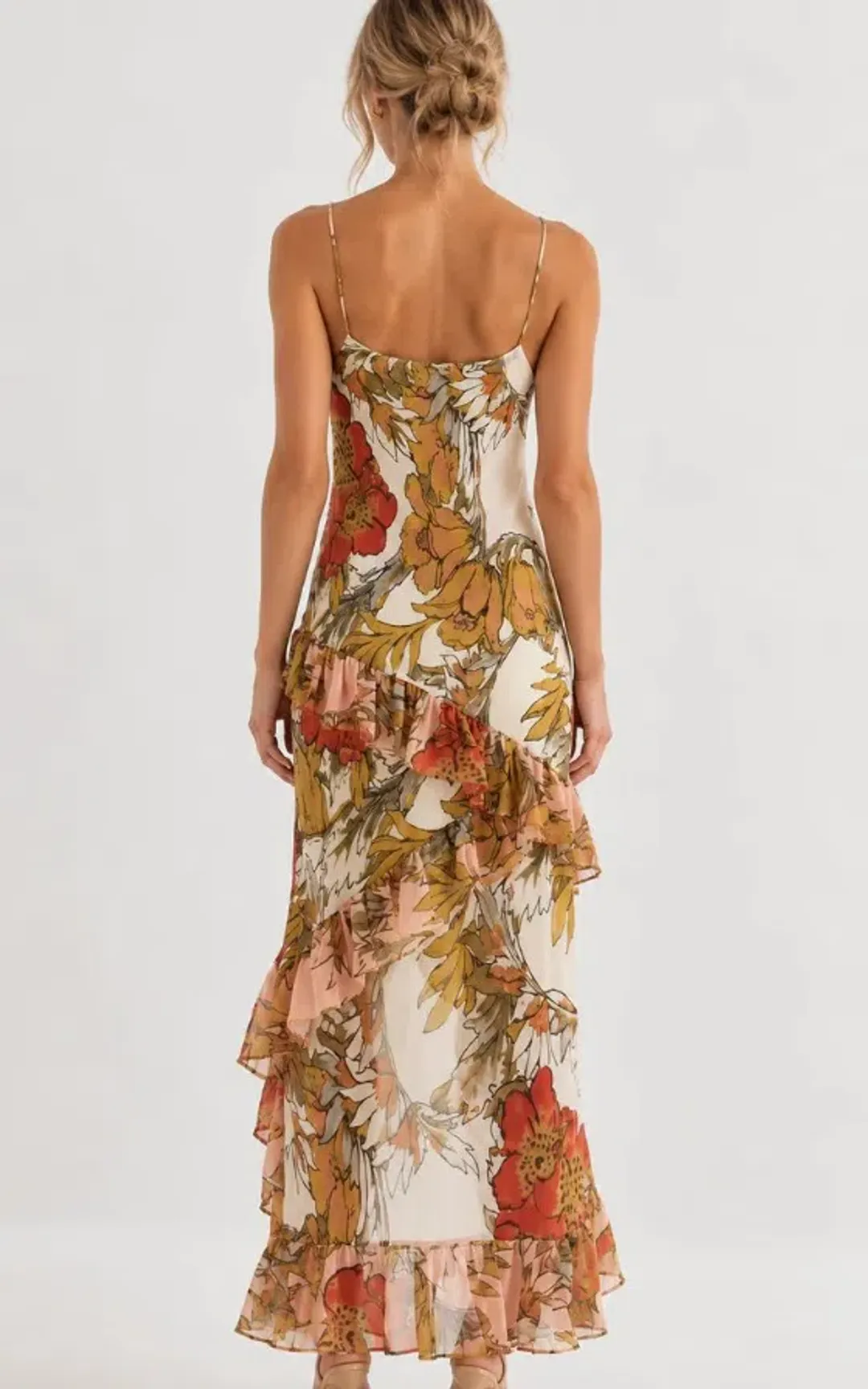 Sir Estella Ruffle Maxi Dress Size 10 for rent on The Volte - main image