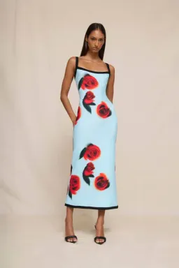 By Johnny Sky Rose Midi Dress size 8 for rent on The Volte - image 1