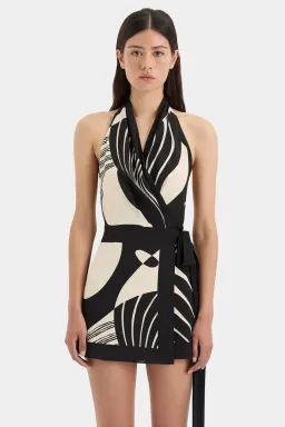 SIR THE LABEL Realisme Wrap Halter Mini Dress for rent on The Volte - image 1