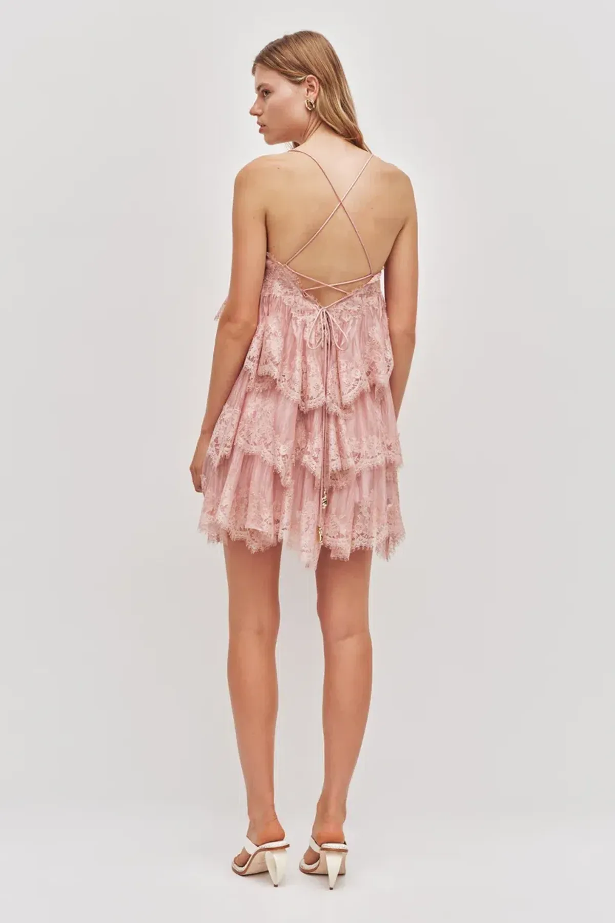 πΈ AJE Ophelia Lace Mini Dress β Size 12 AU in Fawn Pink πΈ PERFECT RACE DAY DRESS! - Image 6