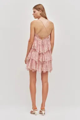 πΈ AJE Ophelia Lace Mini Dress β Size 12 AU in Fawn Pink πΈ PERFECT RACE DAY DRESS! for rent on The Volte - image 6