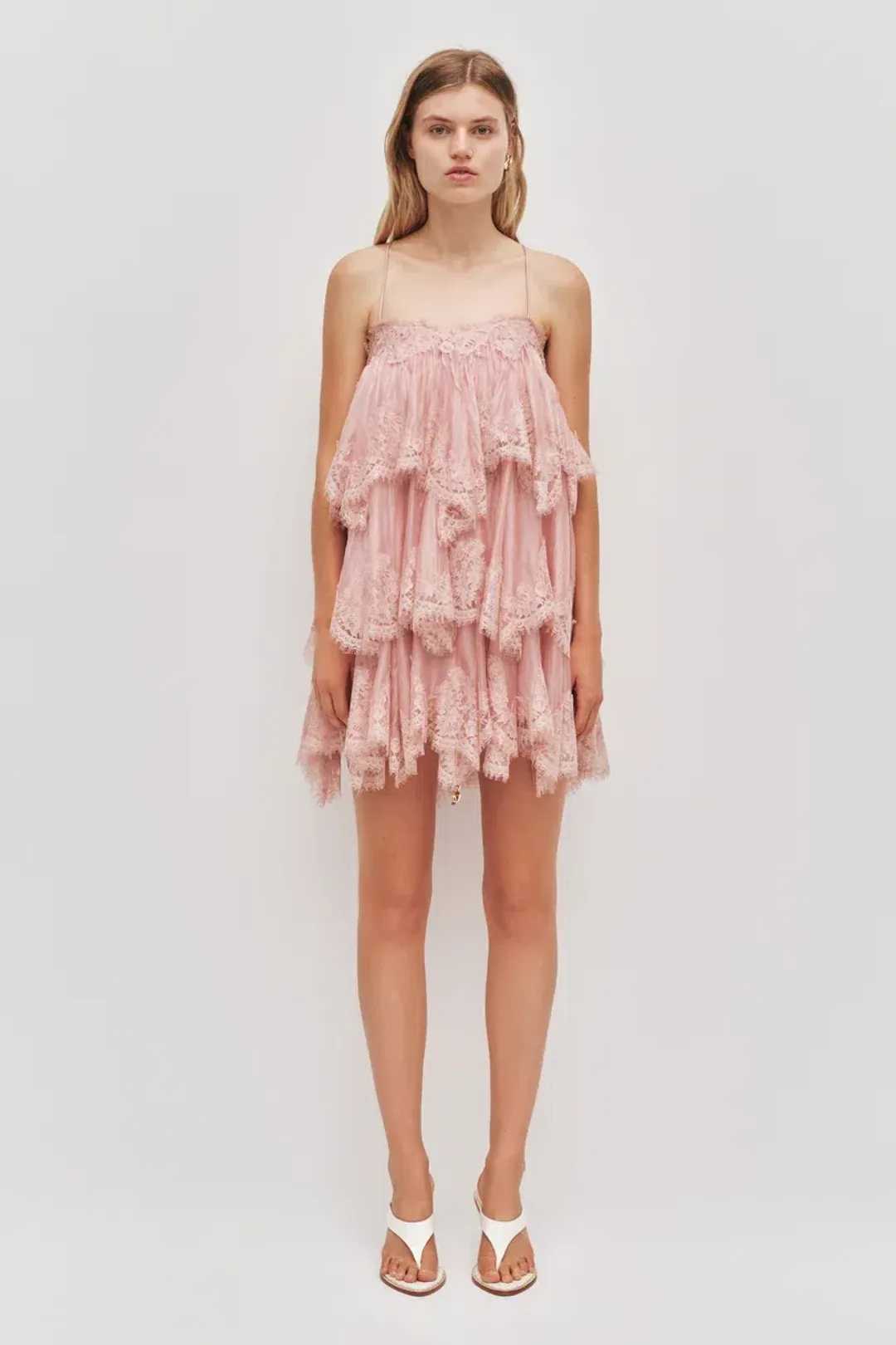 πΈ AJE Ophelia Lace Mini Dress β Size 12 AU in Fawn Pink πΈ PERFECT RACE DAY DRESS! for rent on The Volte - main image